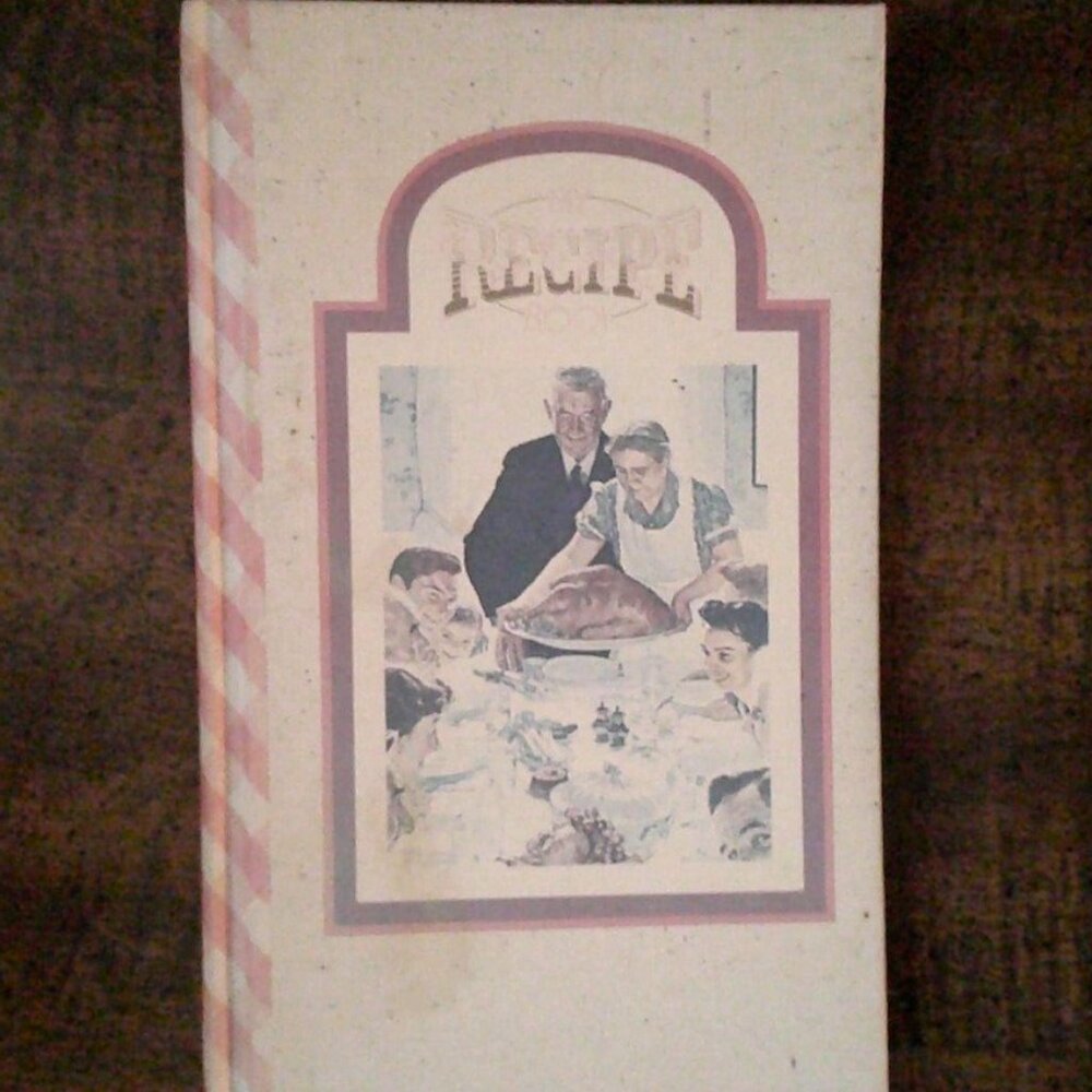 vintage recipe book cookbook blank unused